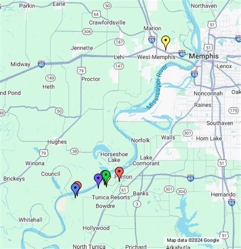 tennessee casinos map.